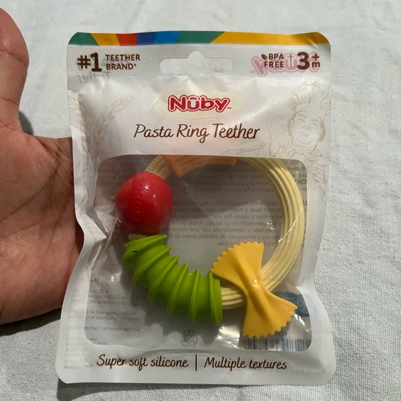 Nuby Pasta Silicone Teething Ring (NEW) - Picture 1 of 2